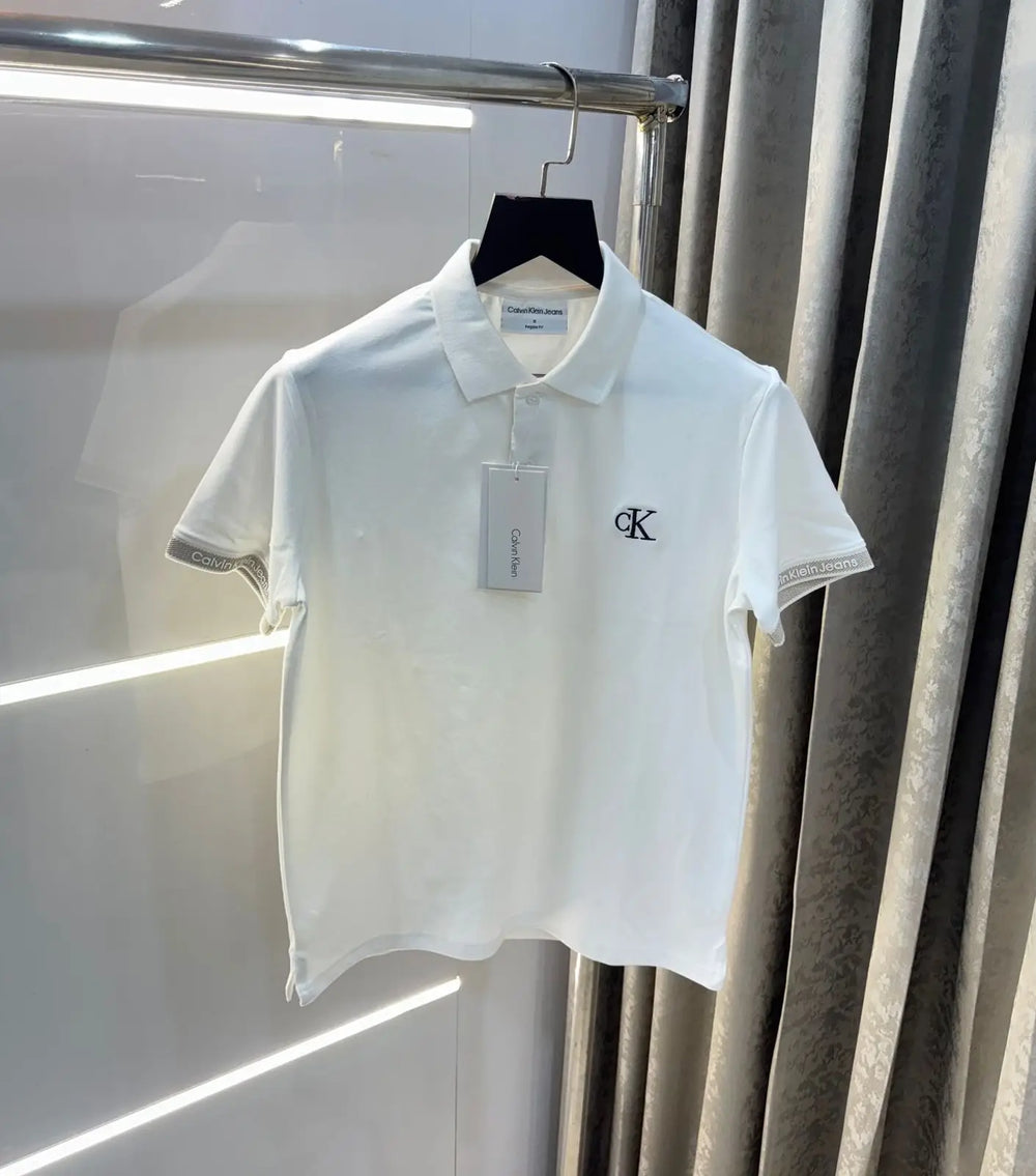 Calvin Klein White Premium Polo T-Shirt