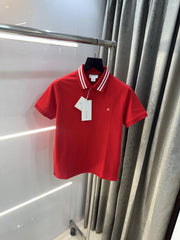 Calvin Klein Red Embroidery Logo Premium Polo T-Shirt