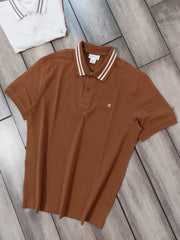 Calvin Klein Brown Embroidery Logo Premium Polo T-Shirt