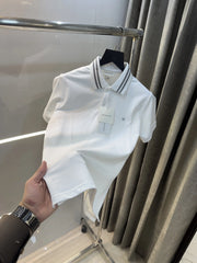 Calvin Klein WhiteEmbroidery Logo Premium Polo T-Shirt