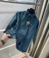 Ralph Lauren Bottle Green Embroidry Logo Premium Shirt