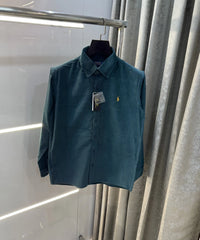 Ralph Lauren Bottle Green Embroidry Logo Premium Shirt