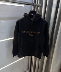 Emporio Armani Black Logo Work Imported Hoodie