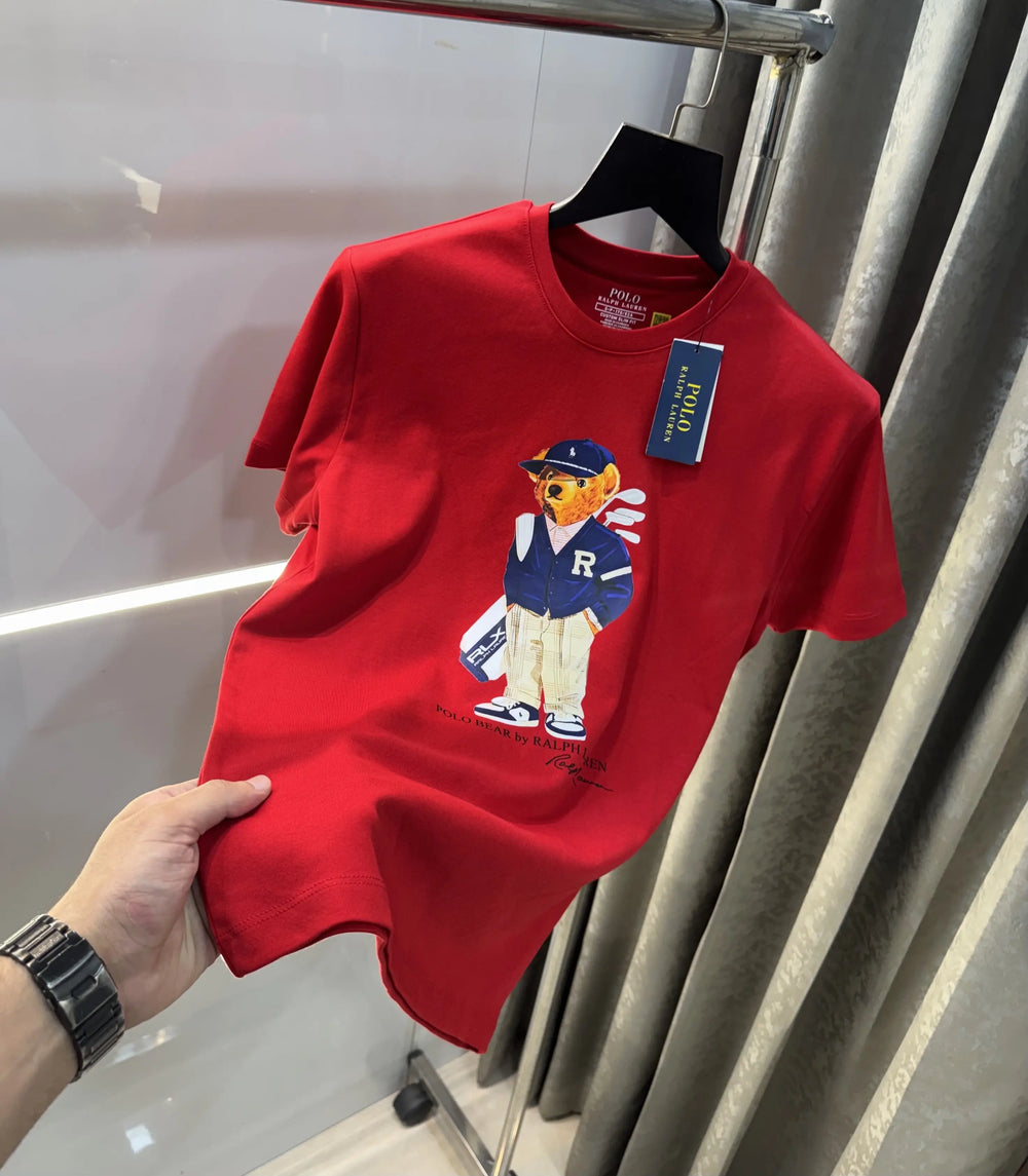 Ralph Lauren Red Teddy Logo Premium T-Shirt