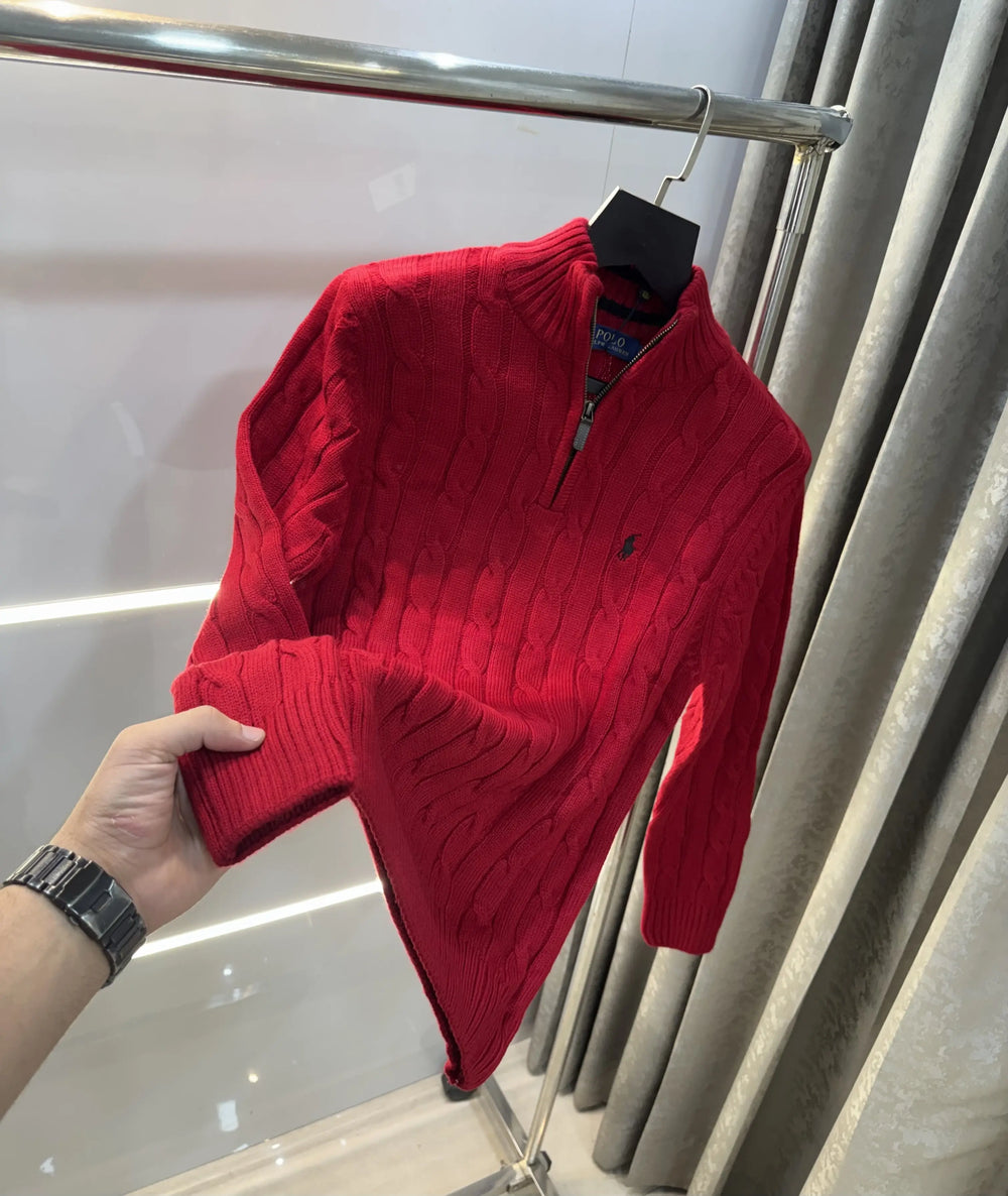 Ralph Lauren Red Knitted Imported Pull Over