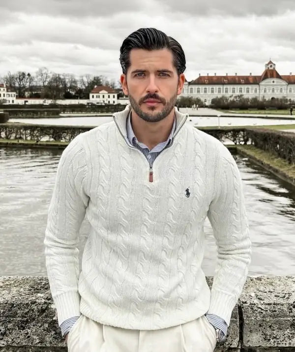 Ralph Lauren White Knitted Imported Pull Over