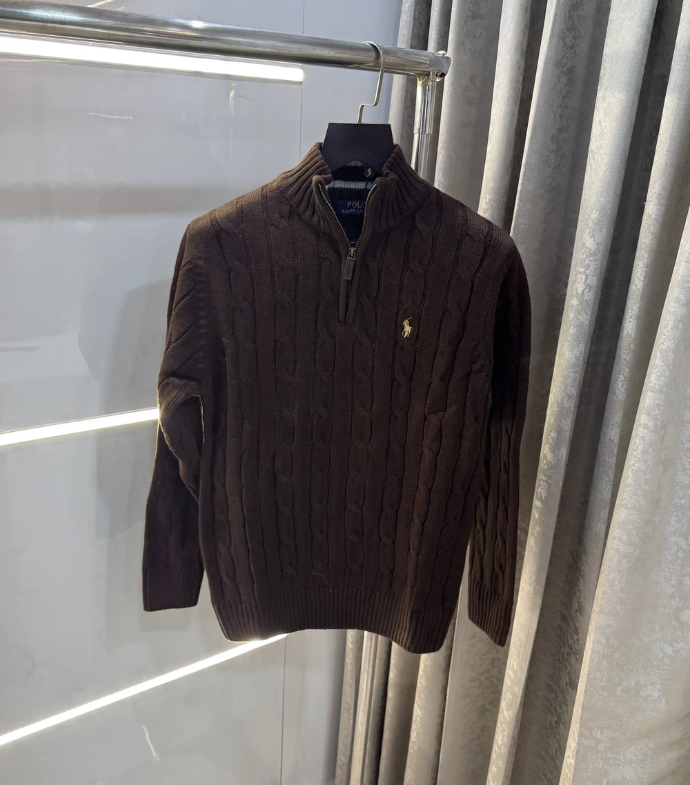 Ralph Lauren Brown Knitted Imported Pull Over