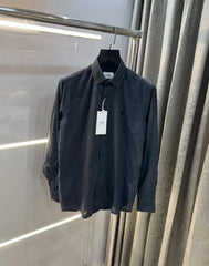 Ami Paris Dark Grey Embroidry Logo Premium Shirt