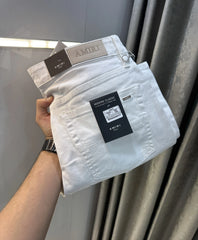 Amiri White Imported Premium Straight Fit Denin