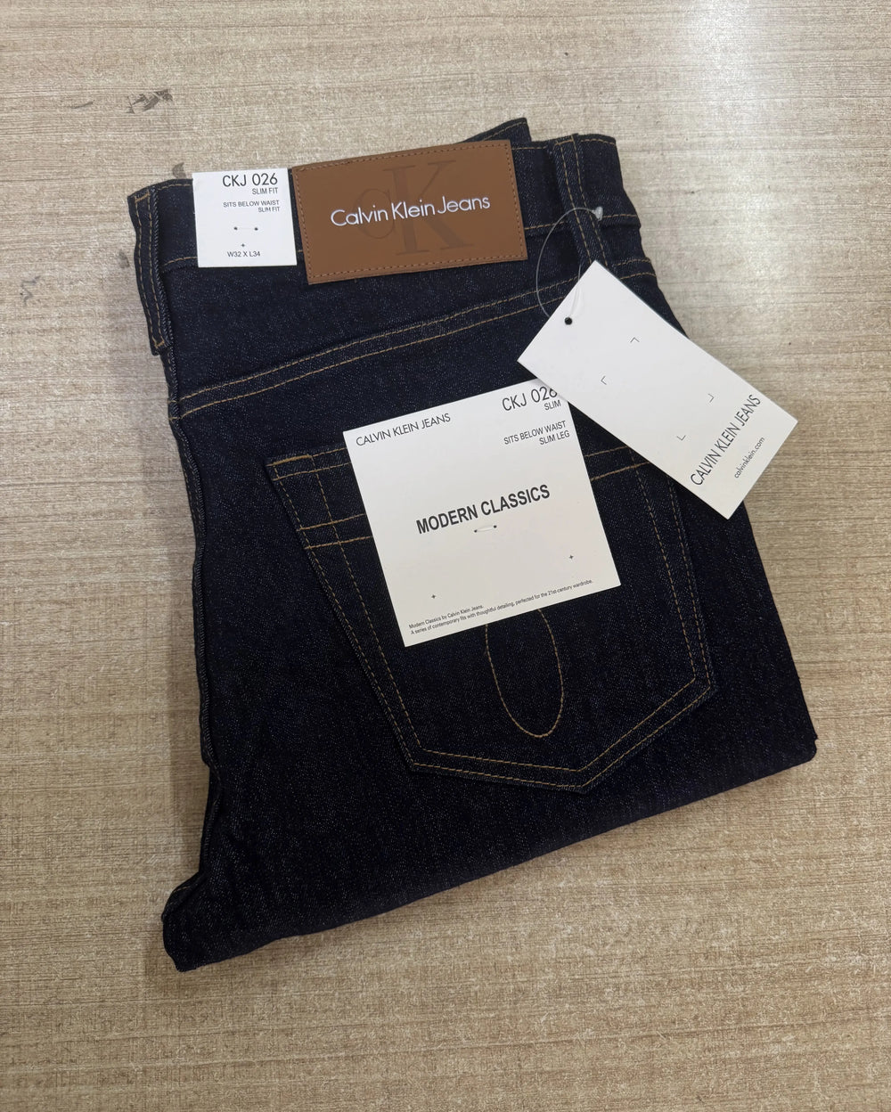Calvin Klein Navy Raw Wash Premium Classic Denin