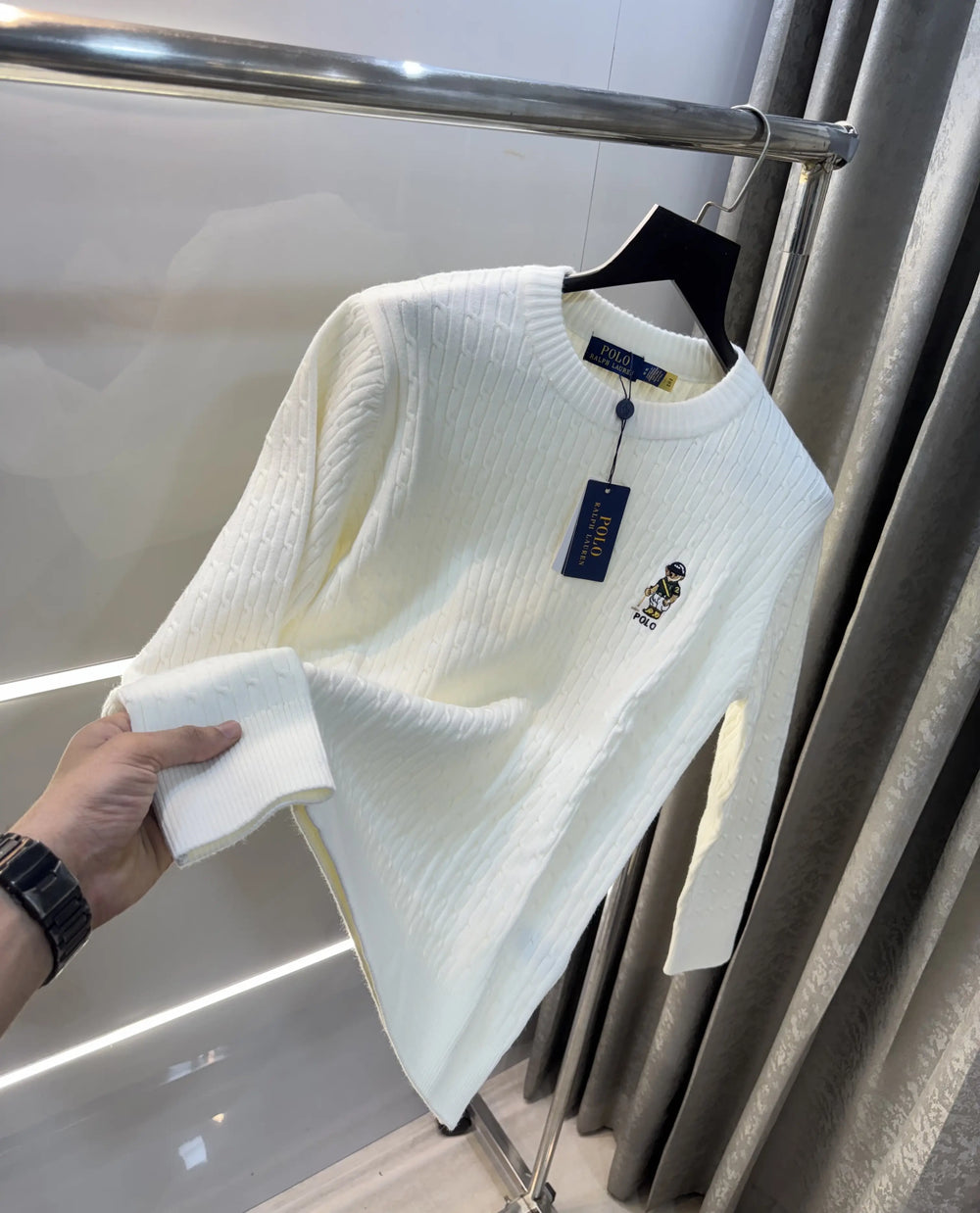 Ralp.h Laure n White Teddy Edition Imported Pull Over