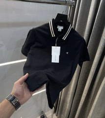 Calvin Klein Black Embroidery Logo Premium Polo T-Shirt