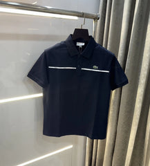 Lacost e Navy Blue Embroidery Logo Premium Polo T-Shirt