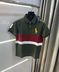 Ralph Lauren Olive Embroidery Logo premium Polo T-shirt