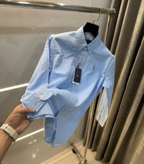 Ralph Lauren Sky Blue Embroidery Logo Classic Shirt