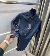 Ralp.h Laure.n Dark Blue Embroidery Logo Denim Shirt