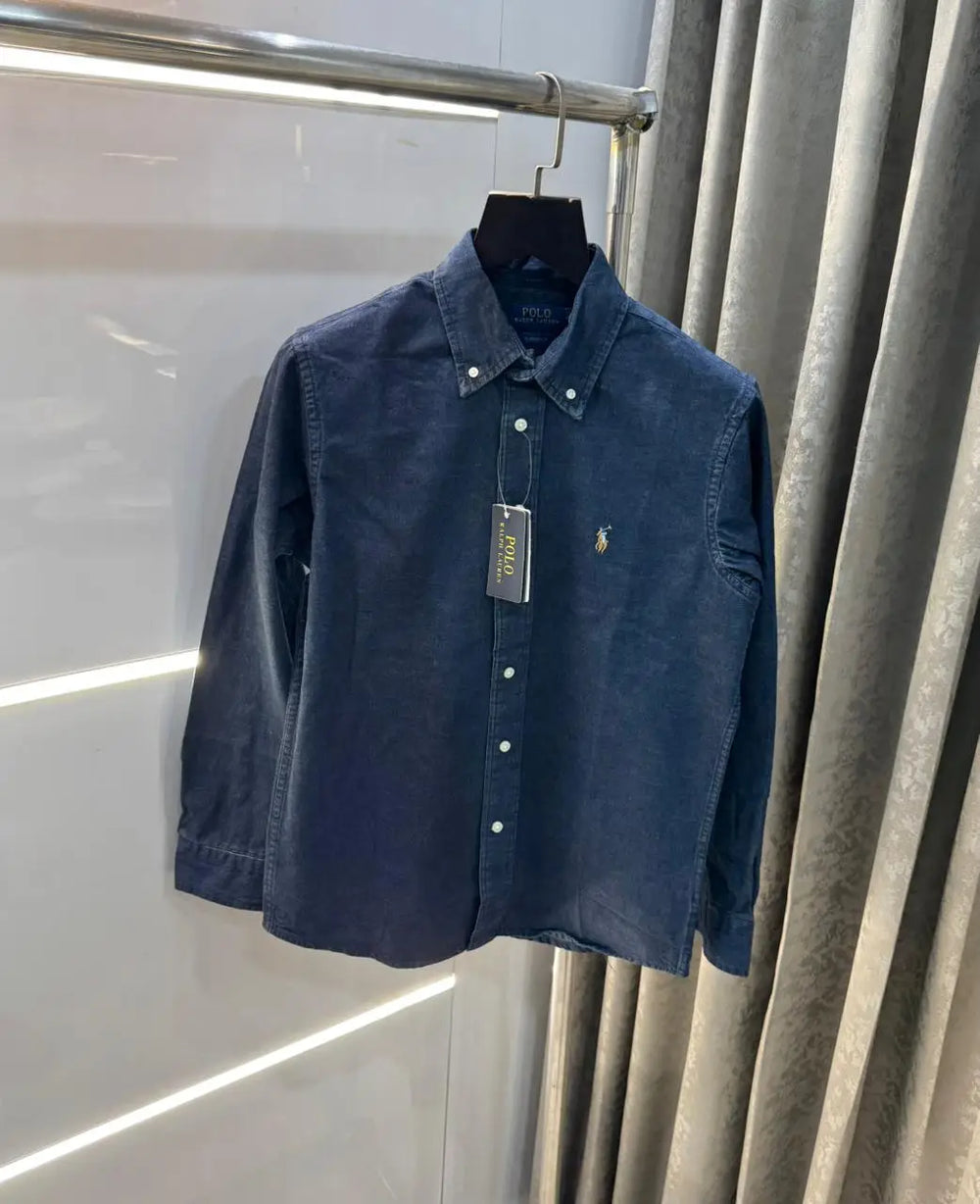 Ralp.h Laure.n Dark Blue Embroidery Logo Denim Shirt