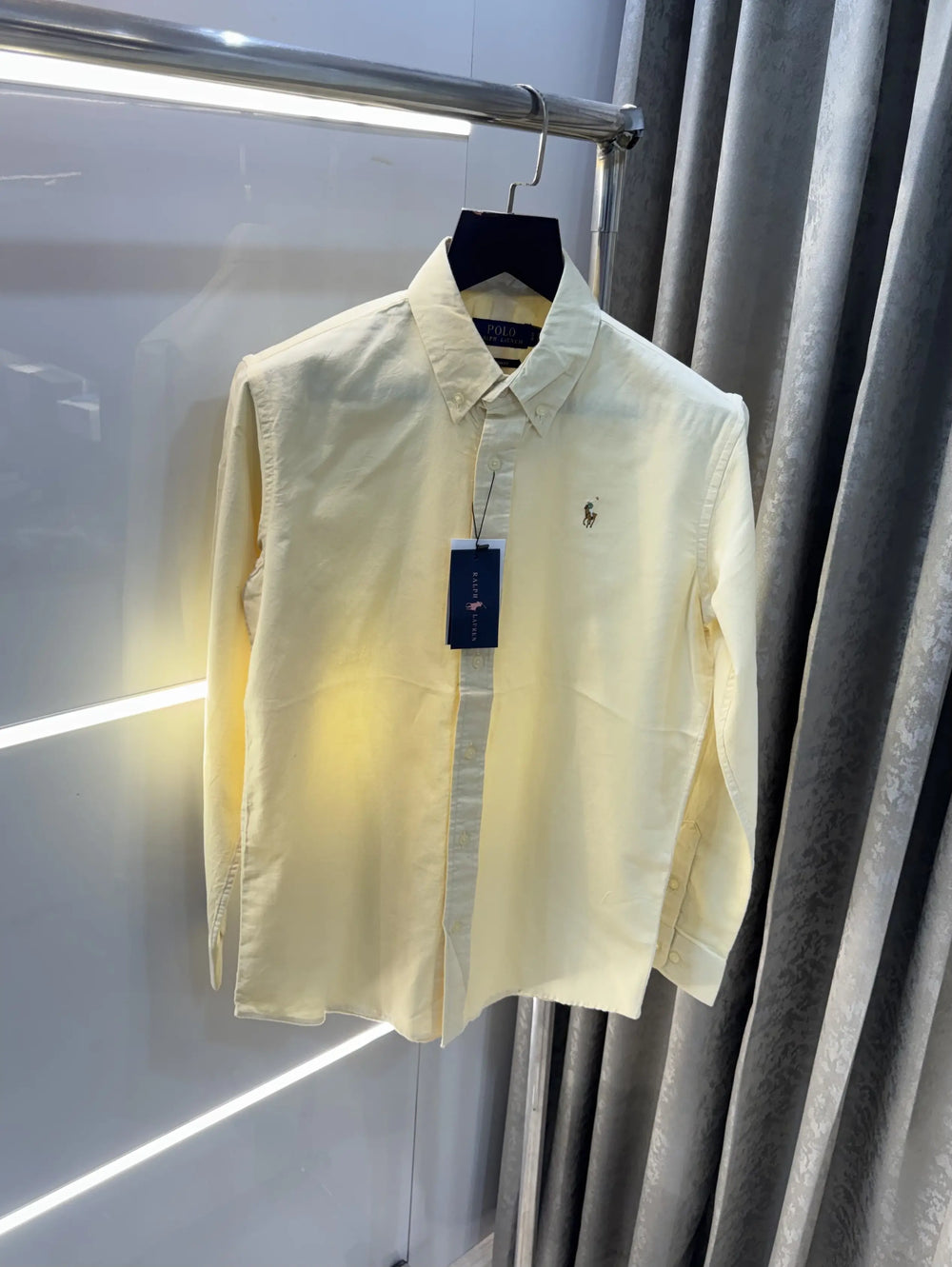 Ralp.h Laure.n Butter Yellow Embroidery Logo Classic Shirt