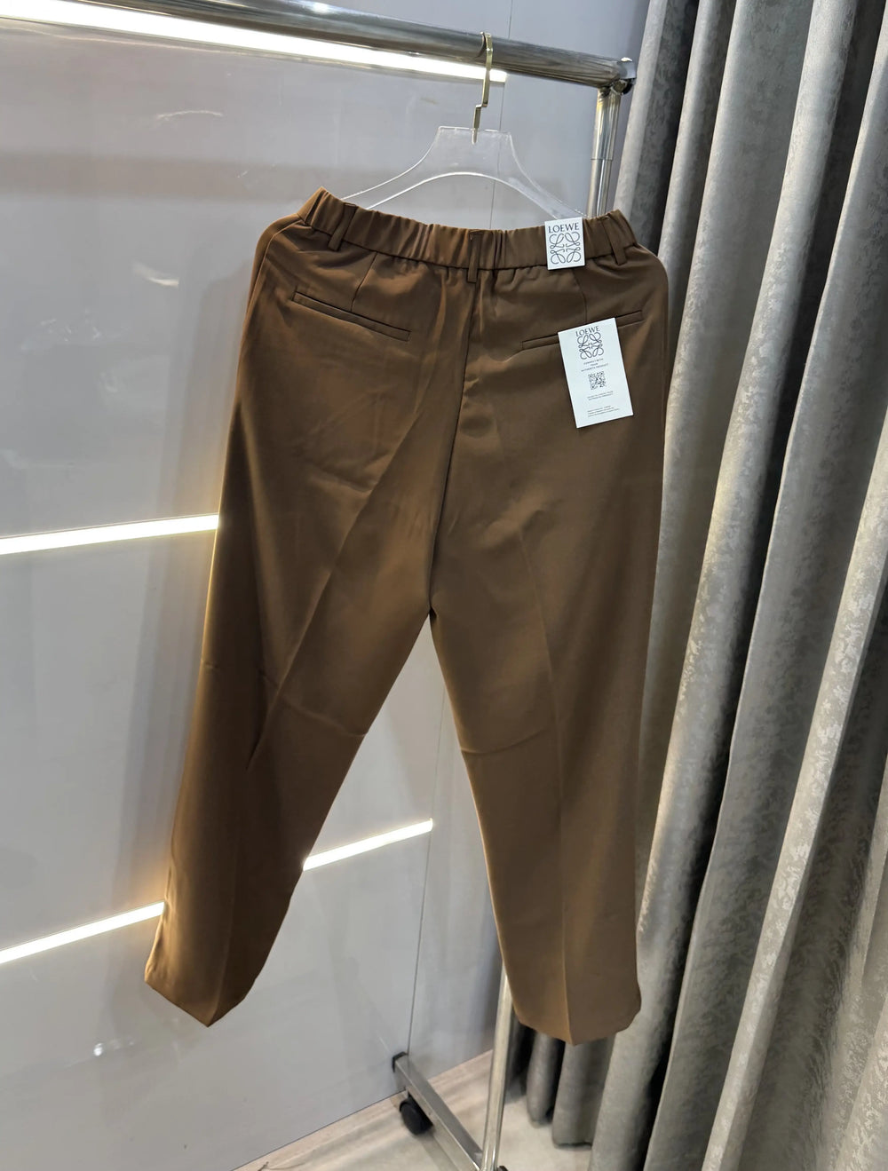 Loewe Dark Brown Premium Imported Belt Strech Trouser