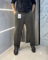 Loewe Olive Premium Imported Belt Strech Trouser