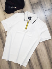 Hugo Boss White Porsch e Limited Edition Premium Polo T-shirt