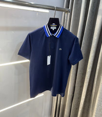 Lacost e Navy Blue Embroidery Logo Premium Polo T-Shirt