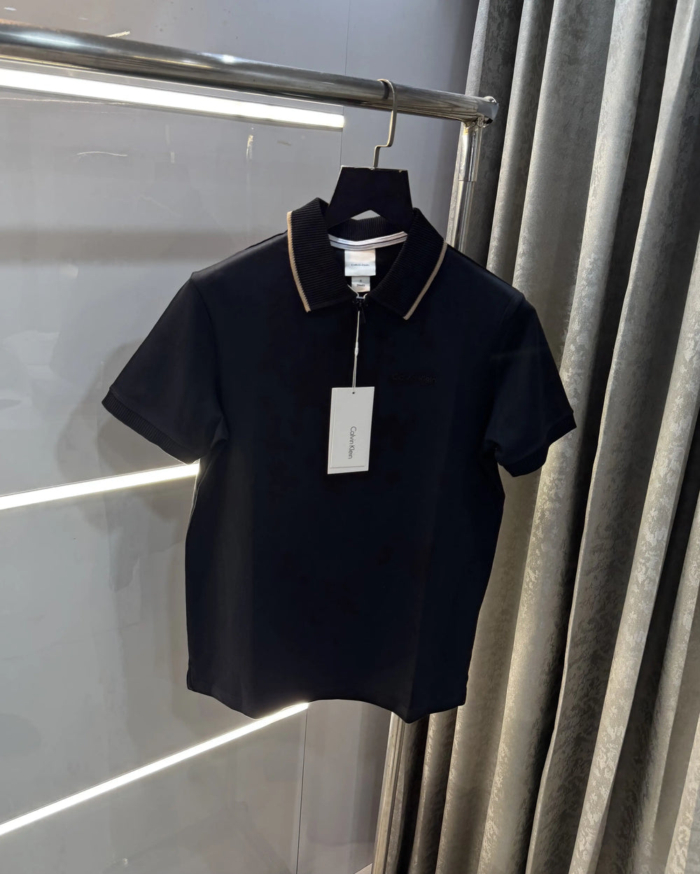 Calvin Klein Black Logo Work Premium Polo T-Shirt