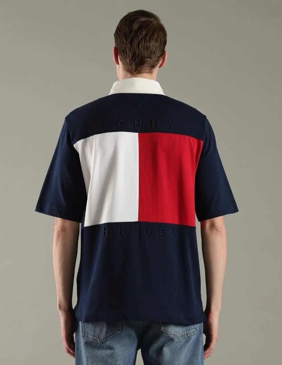 Tommy Hilfiger Navy Blue Logo Work Premium Polo T-Shirt