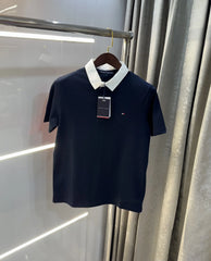 Tommy Hilfiger Navy Blue Logo Work Premium Polo T-Shirt