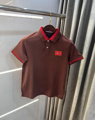 Tommy Hilfiger Brown Logo Work Premium Polo T-Shirt