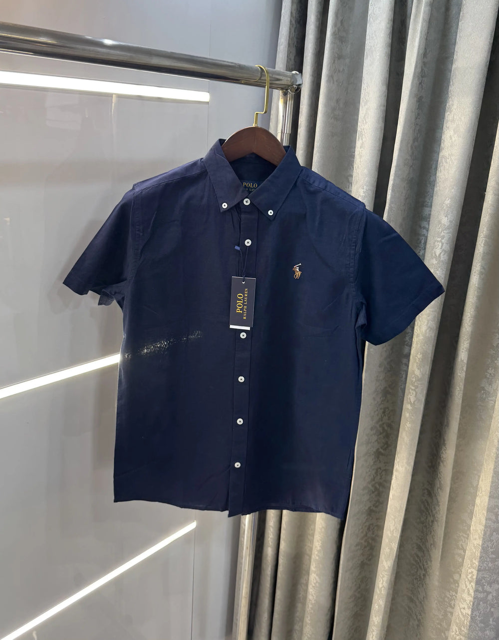 Ralph Lauren Navy Blue Premium Linen Shirt