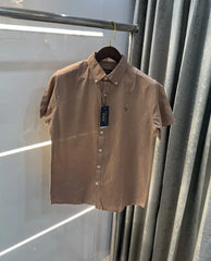 Ralph Lauren Brown Premium Linen Shirt