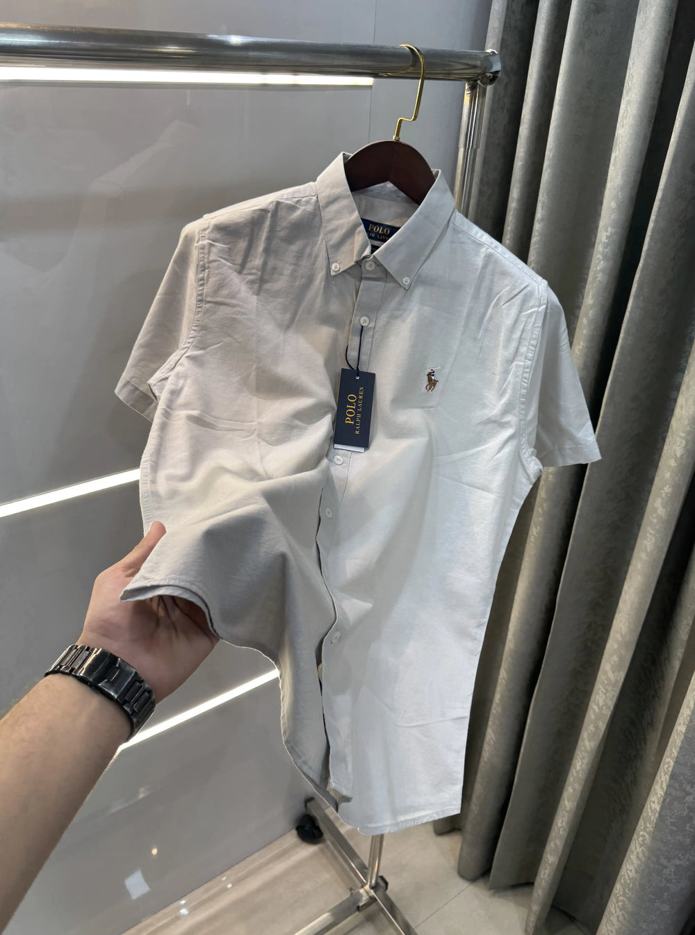 Ralph Lauren Grey Premium Linen Shirt
