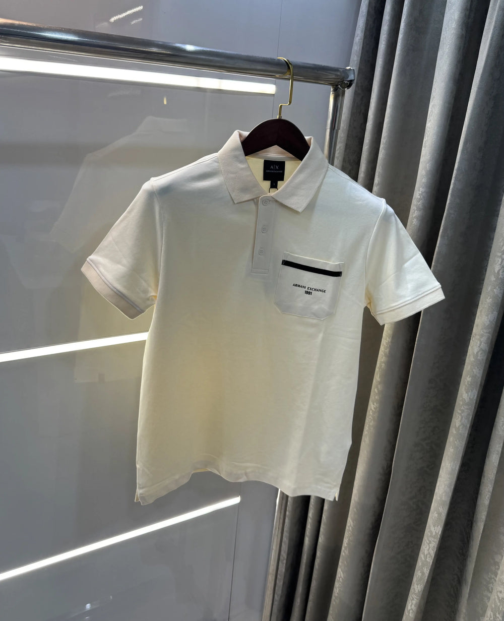 Arman i Exchange Cream Logo Work Premium Polo T-Shirt