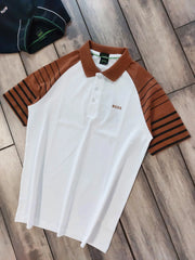 Hugo Boss White Premium Polo T-shirt