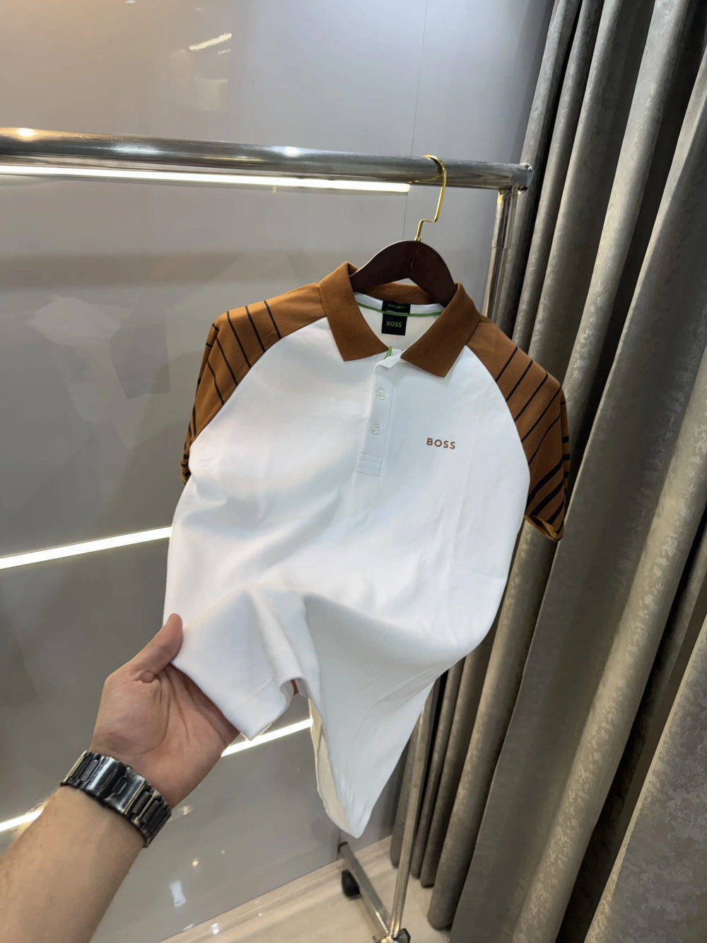 Hugo Boss White Premium Polo T-shirt