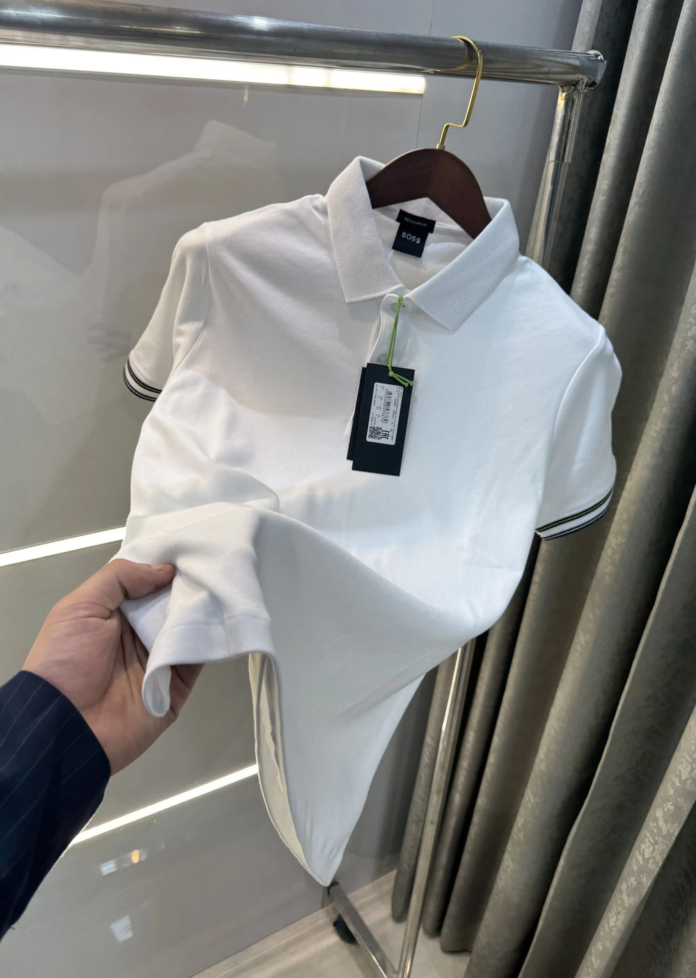 Hugo Boss White Premium Polo T-shirt