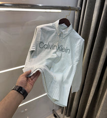 Calvin Klein Green Logo Work Premium Shirt