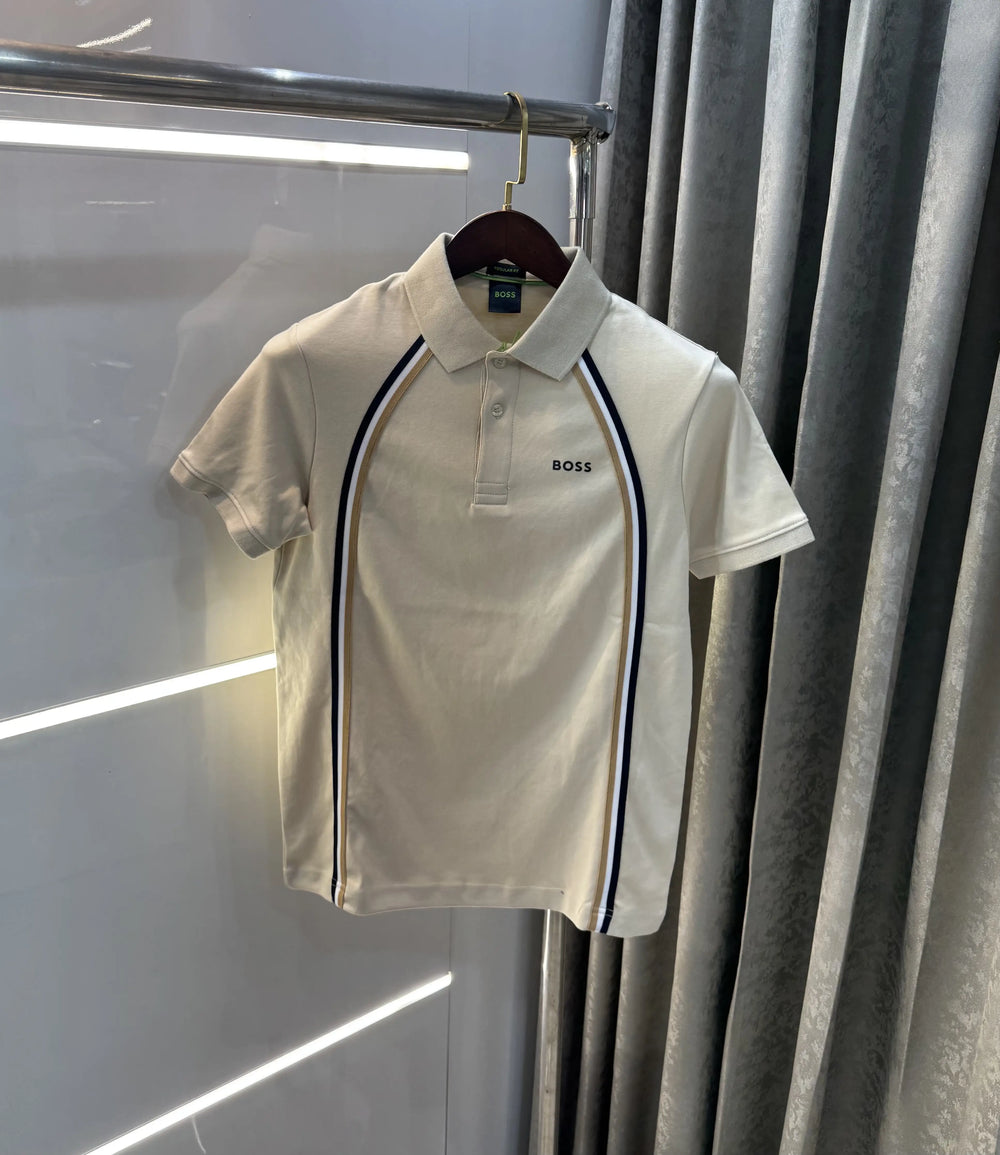Hugo Boss Beige Premium Polo T-shirt