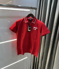 Hugo Boss Red Premium Polo T-shirt With Box Packing