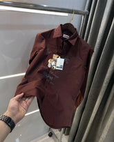 Moschino Brown Logo Work Premium Shirt