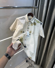 Zara Beige Green 5 Premium Linen Shirt