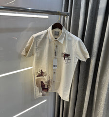Zara Beige 8 Premium Linen Shirt