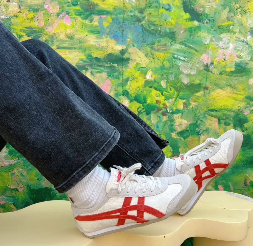 Onitsuka Tiger Mexico 66 VIN Beige White Red 7A Premium Sneakers (D-2068)