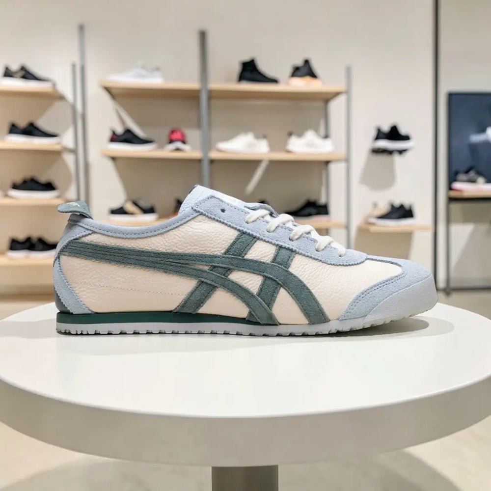Onitsuk_a Tiger Mexico 66 Cream Pine Green 7A Premium Sneakers D-2067