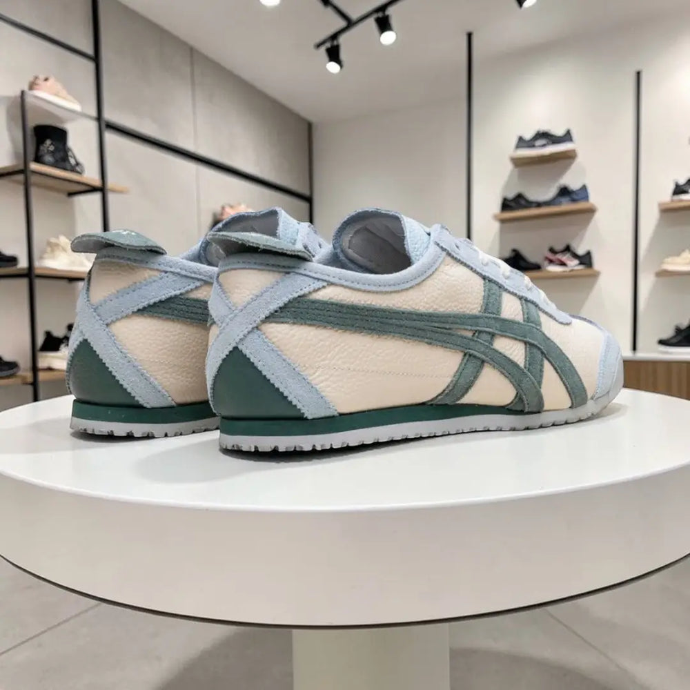 Onitsuk_a Tiger Mexico 66 Cream Pine Green 7A Premium Sneakers D-2067