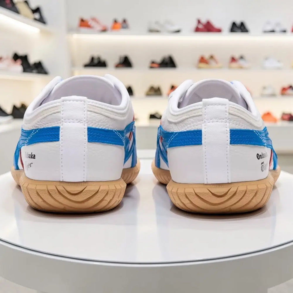 Onitsuka Tiger Tsunahiki Slip-On WHITE DIRECTOIRE BLUE Mens 7A Premium D-2065