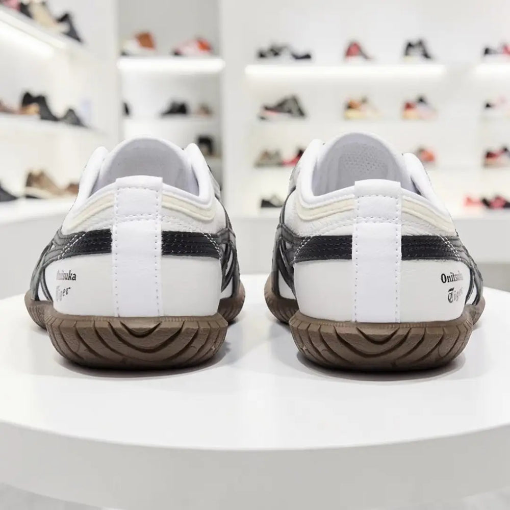 Onitsuka Tiger Tsunahiki Slip-On White Black Mens 7A Premium D-2064