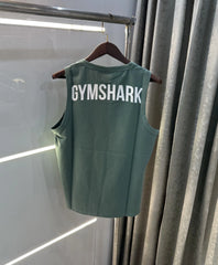 Gym Shark Aqua Green Embroidery Logo Premium Sando