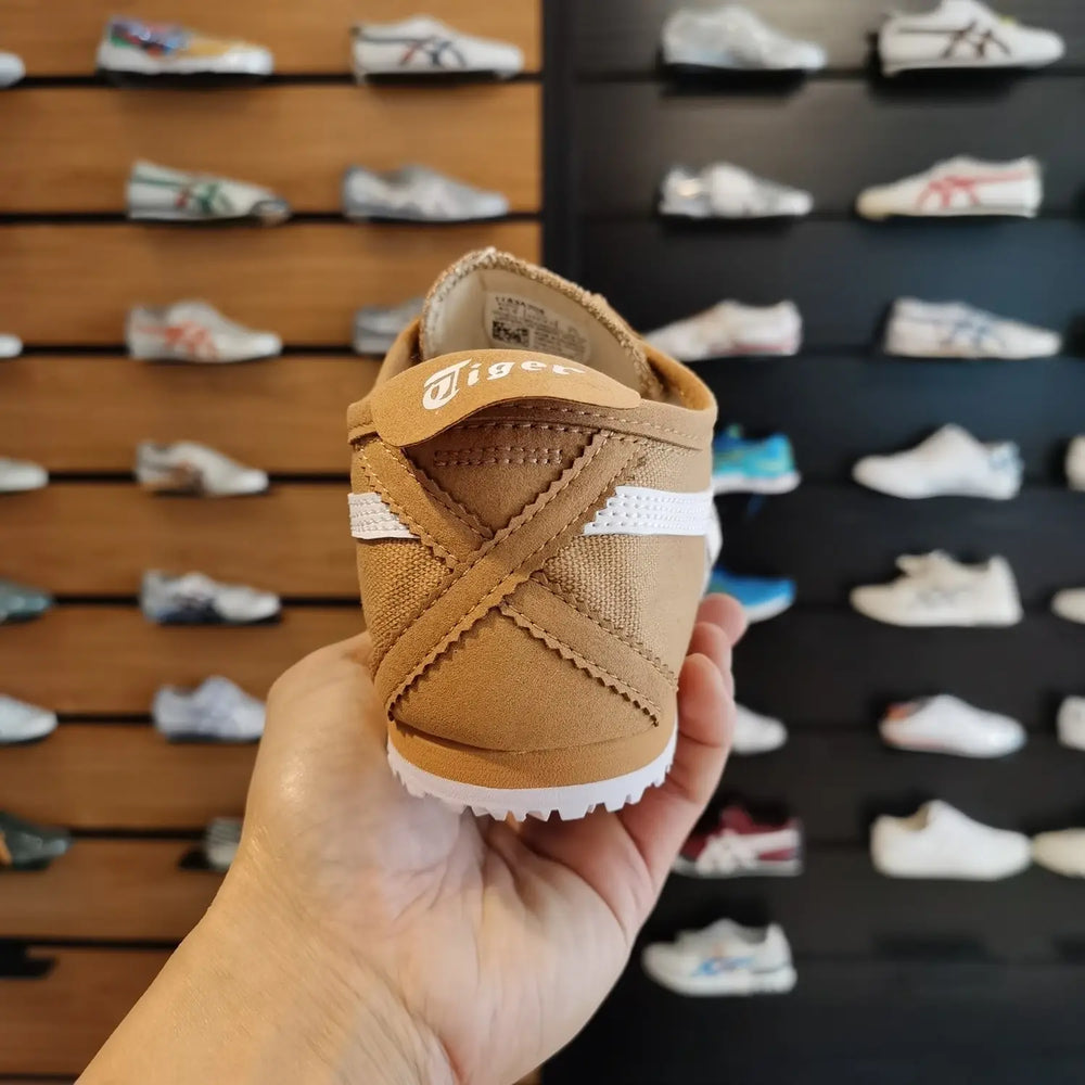 Onitsuka Tiger Mexico 66 Slip On Tan White Desert White Sneakers D-2040